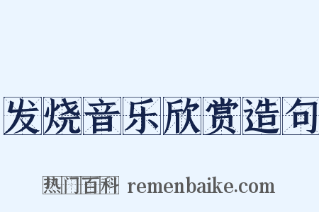 发烧音乐欣赏造句是什么意思的图片
